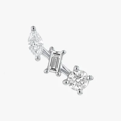 14K H-I/SI Multi Shape Diamond Stud