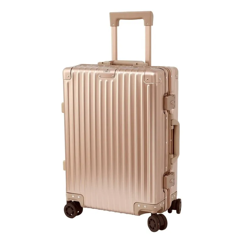 20inch Cabin Trolley Bag - Lightweight & Water Resistant | TSA Lock | 35L Capacity | Light Golden