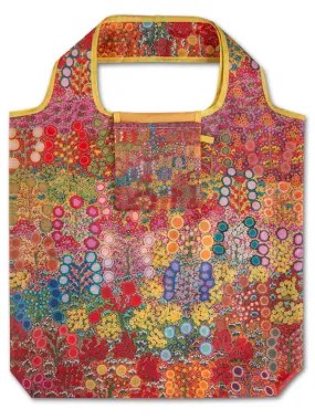 Aboriginal Wild Flowers Recycled Plastic Bottle Bag 45cm