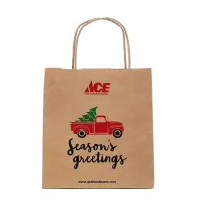 Ace Paper Brown Shopping Bag Recycled 250 pk 12 in. H X 7 in. W X 10 in. L