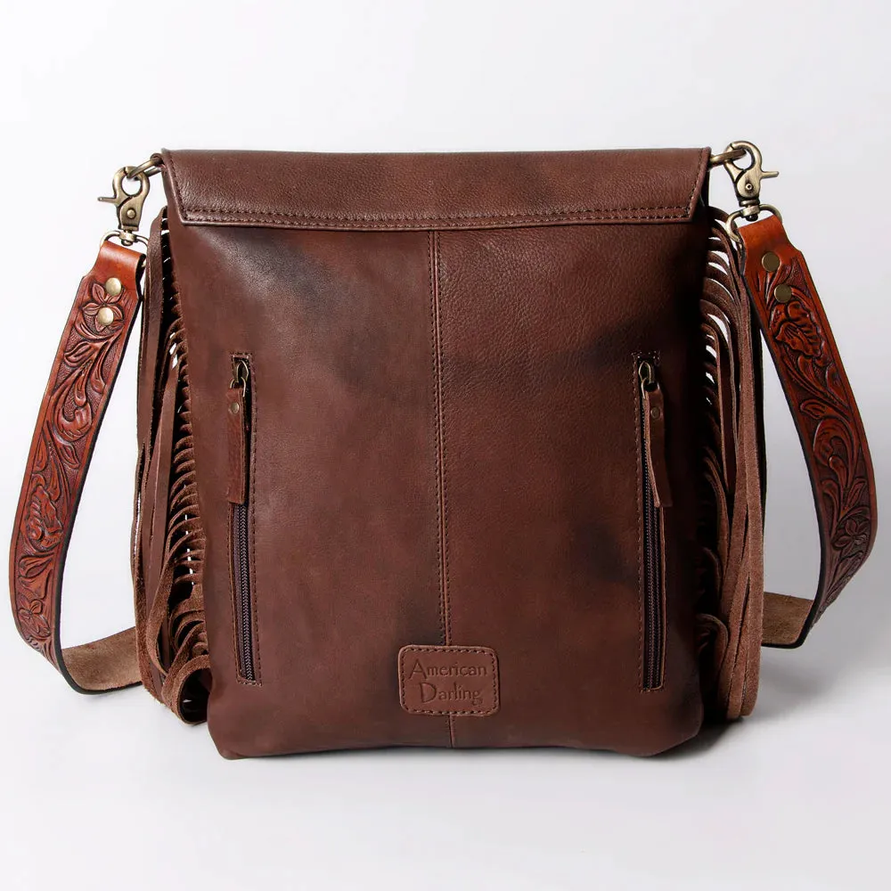 American Darling Conceal Carry Floral Leather Fringe Bag