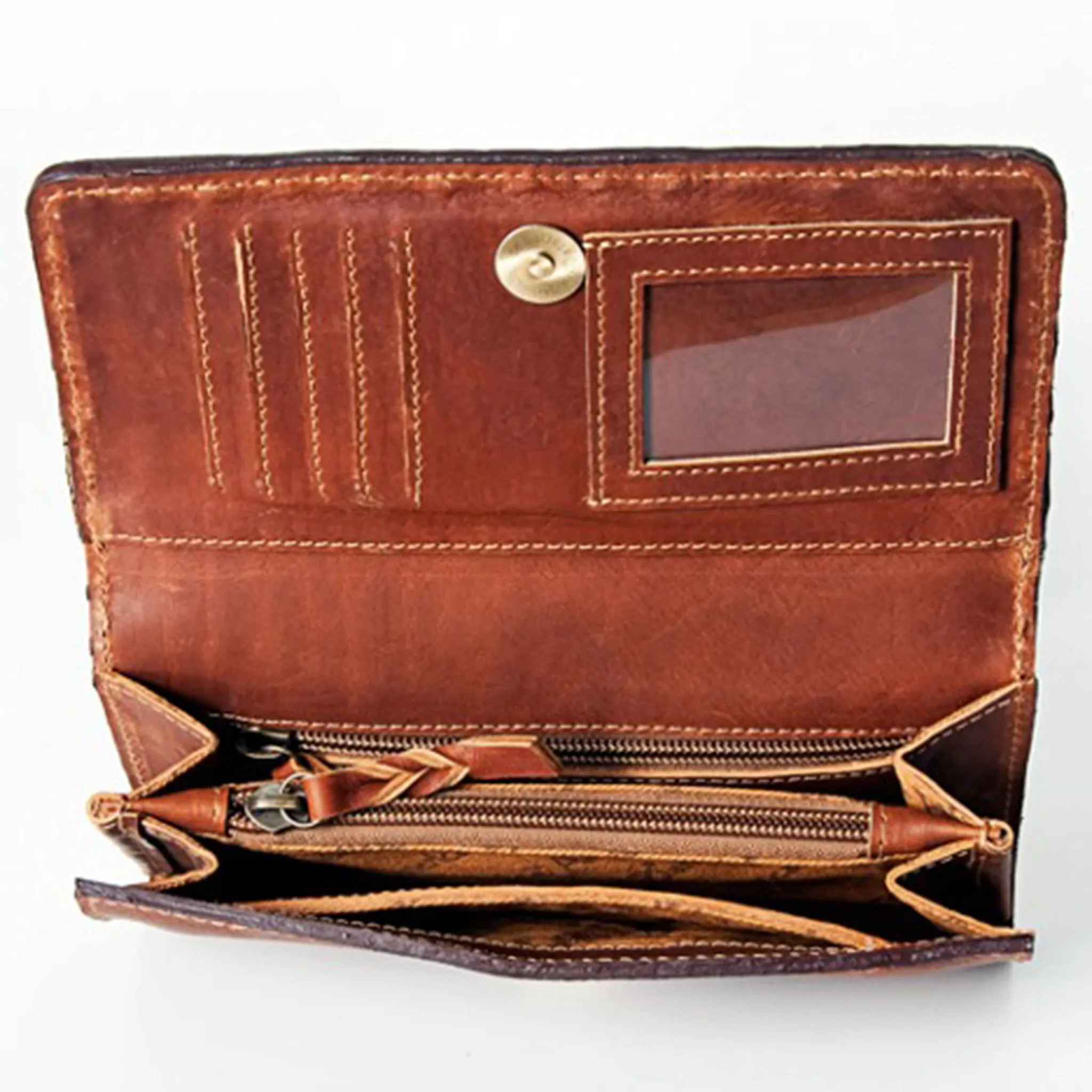 American Darling Floral Tooled Wallet