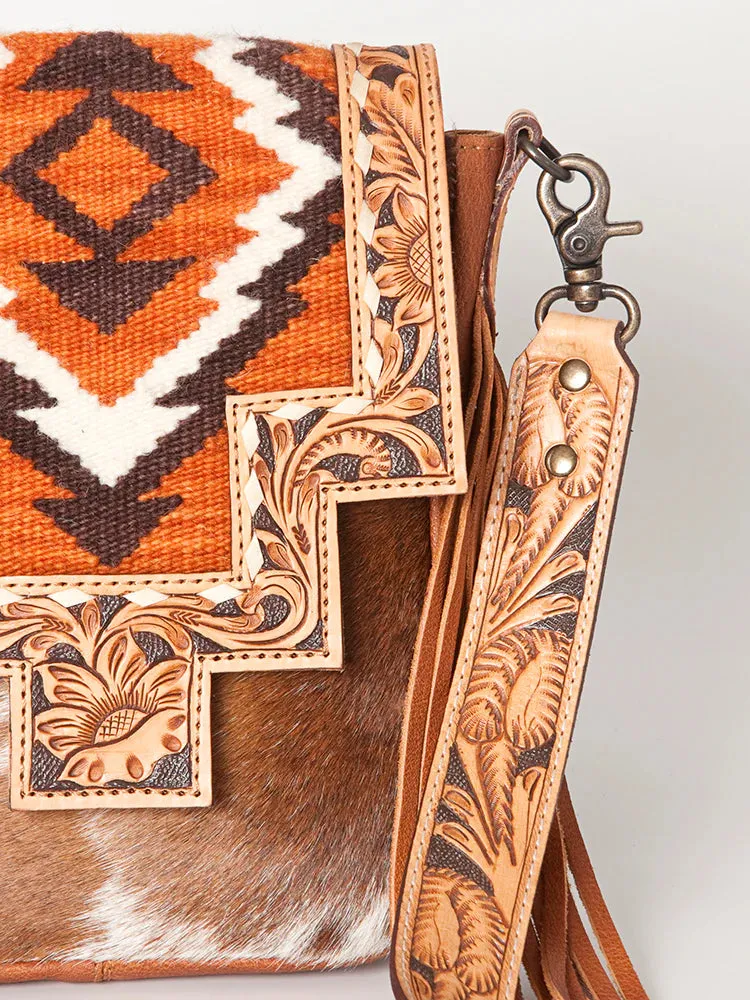 American Darling Saddle Blanket and Tooled Leather Purse