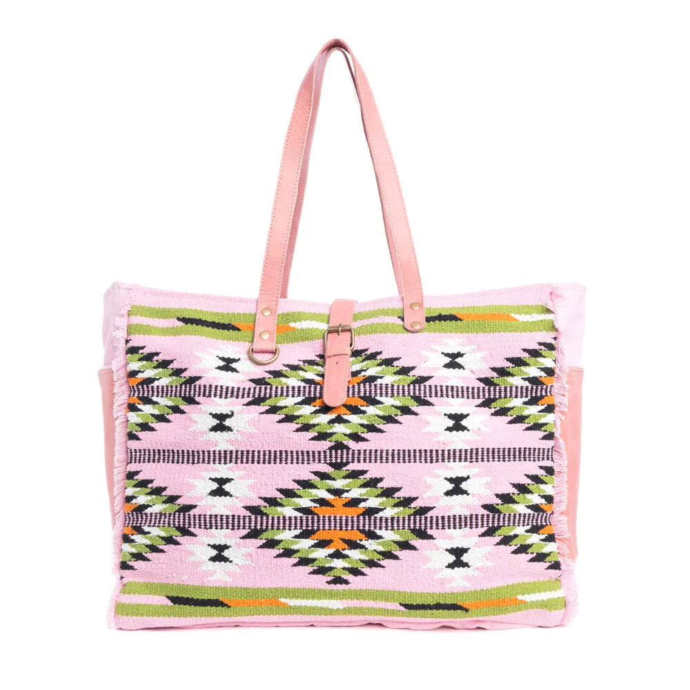 Angel Fire Weekender Bag in Meadow Pink