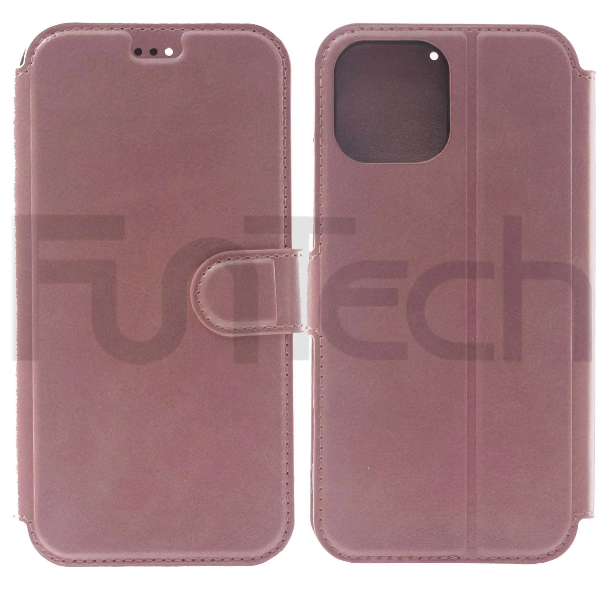 Apple iPhone 12 Pro Case, Leather Wallet Case, Color Pink.