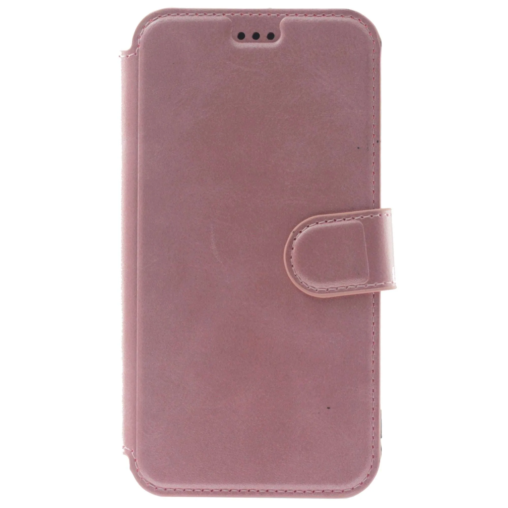 Apple iPhone 12 Pro Case, Leather Wallet Case, Color Pink.