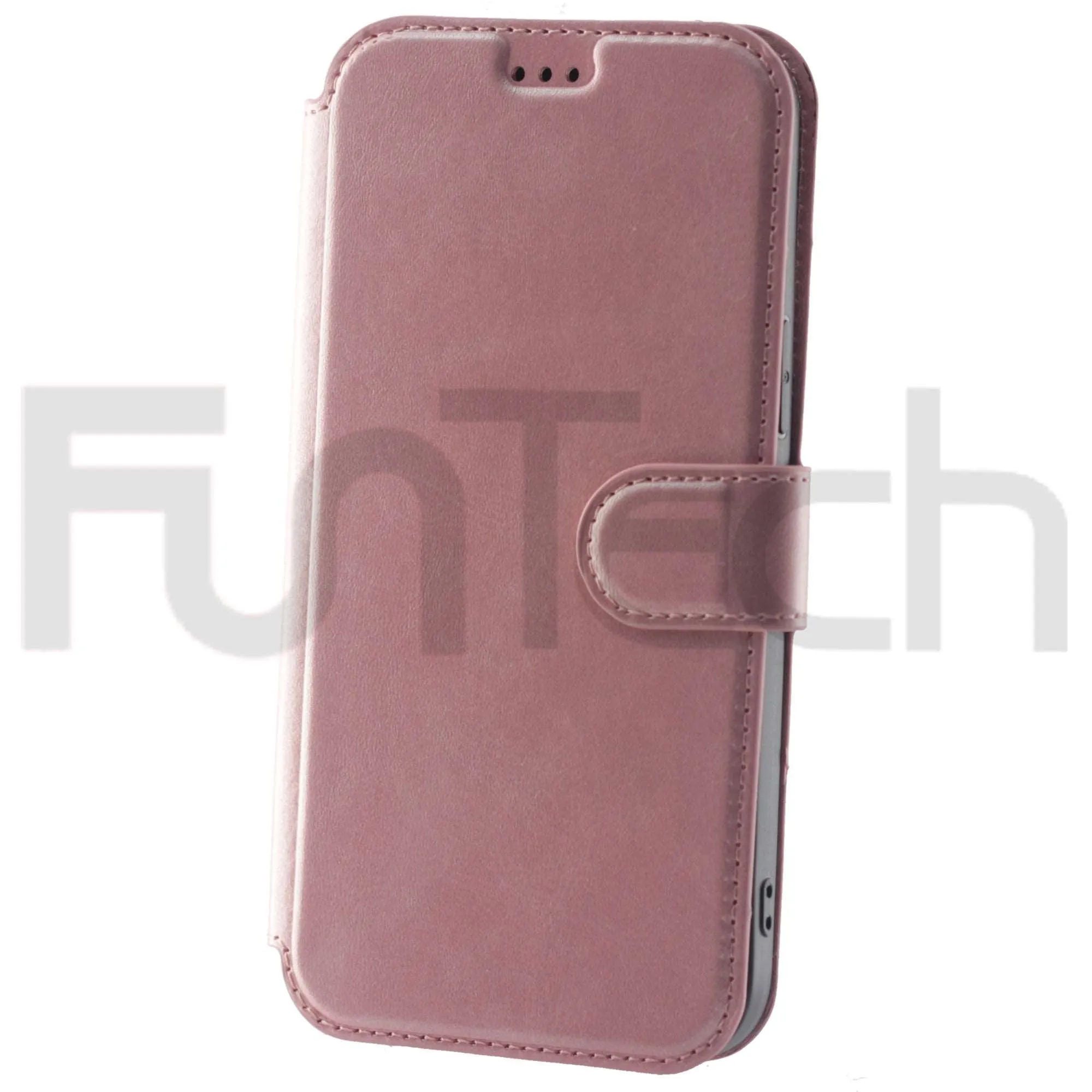 Apple iPhone 12 Pro Case, Leather Wallet Case, Color Pink.