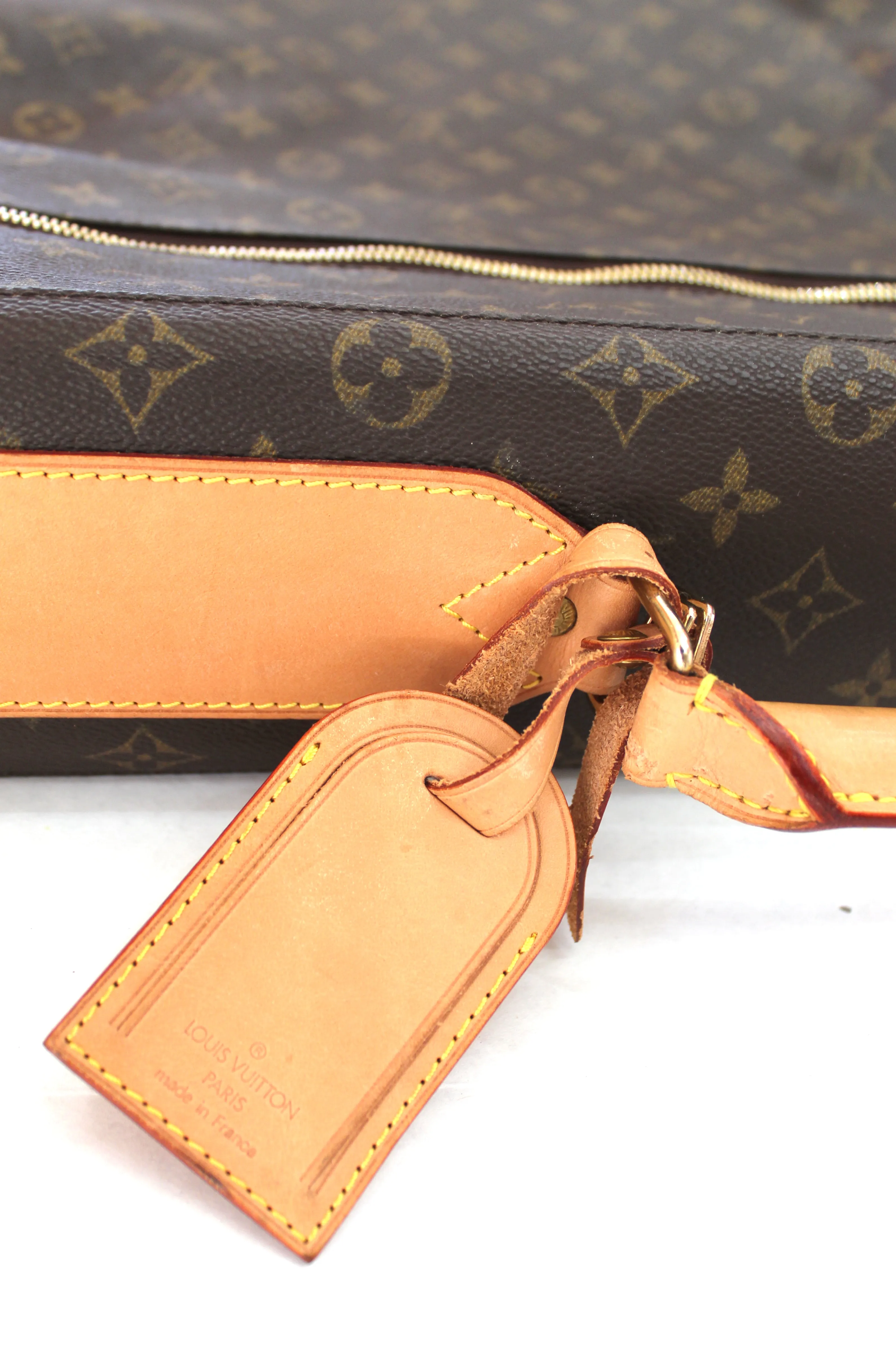 Authentic Louis Vuitton Garment Luggage Brown Monogram Canvas and Leather Weekend/Travel Bag