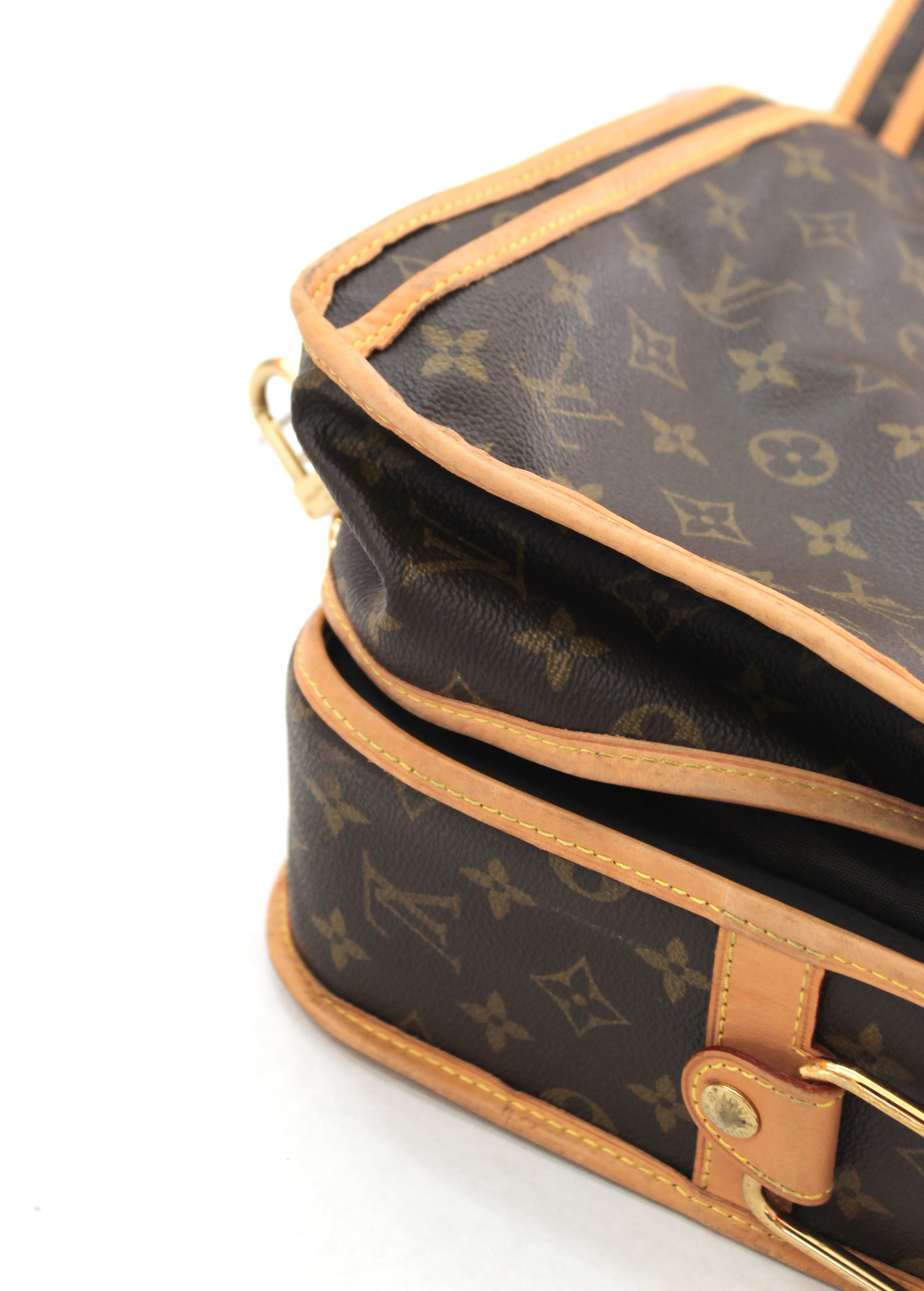 Authentic Louis Vuitton Garment Luggage Brown Monogram Canvas and Leather Weekend/Travel Bag