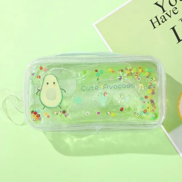 Avocado Transparent Pencil Case