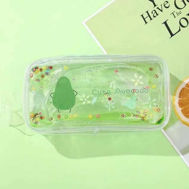 Avocado Transparent Pencil Case