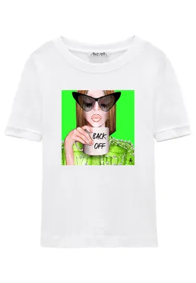 #BackOff - Green White T-Shirt