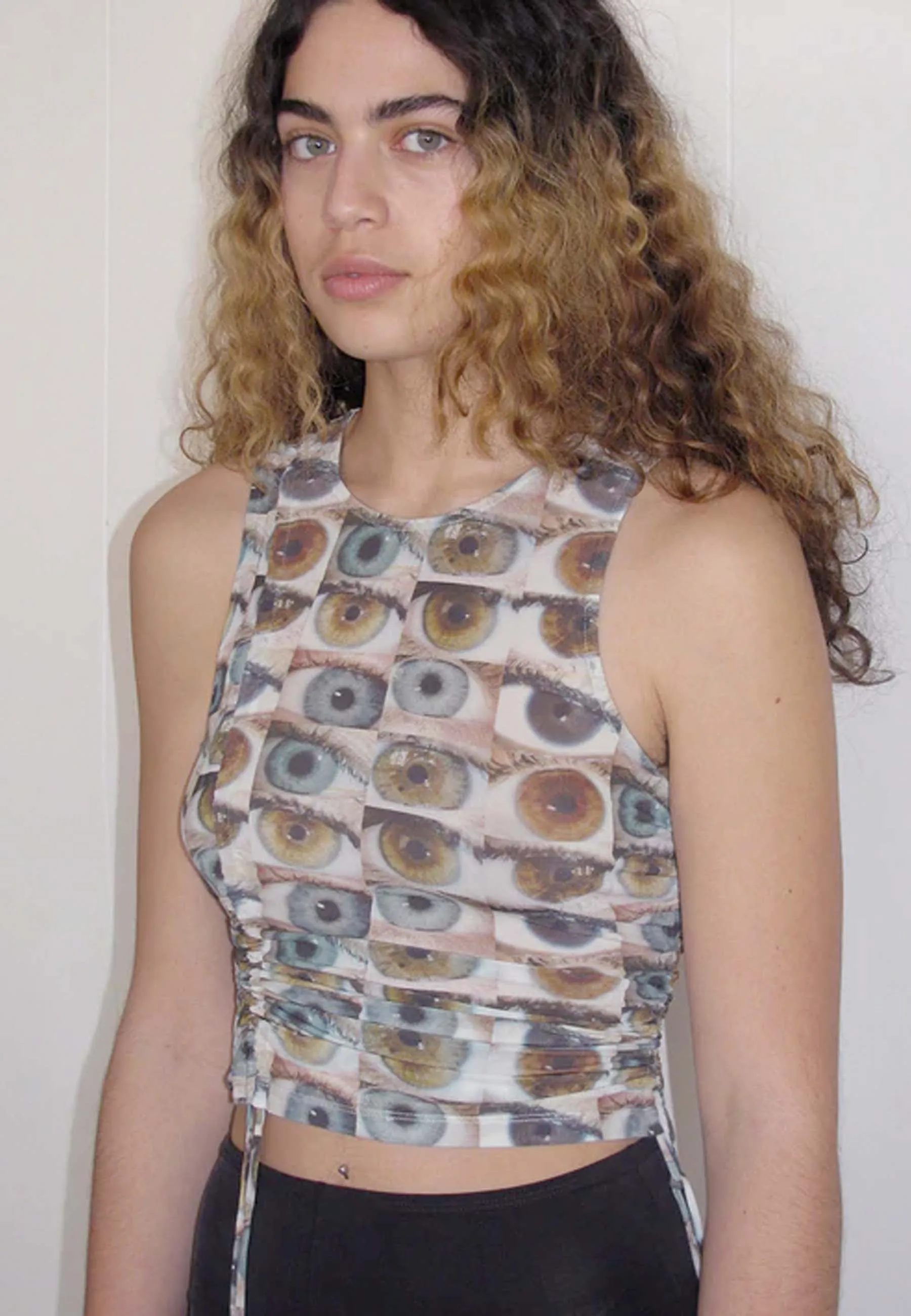 Baviera Top - Ecru Eye Print