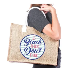 Beach tote • Beach hair don’t care.