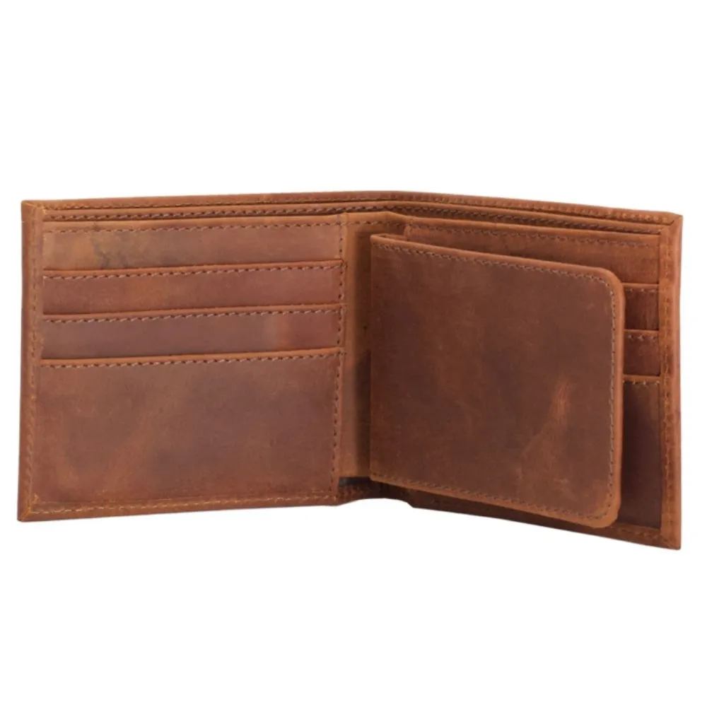 Bifold Saddle Brown Leather Wallet