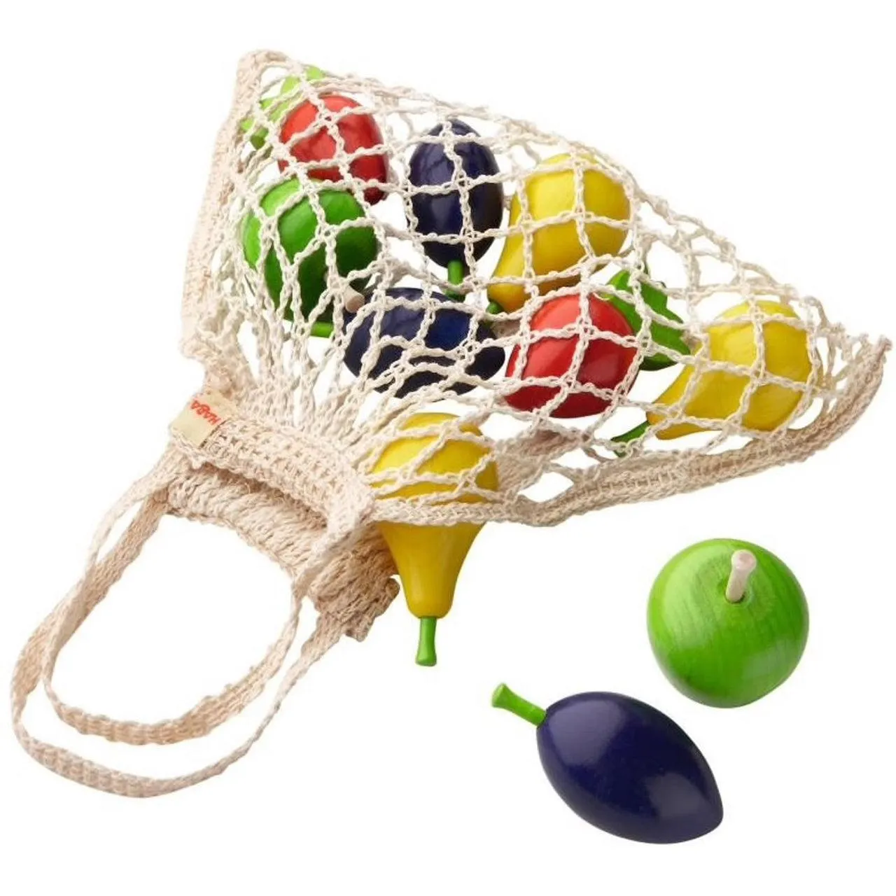 Biofino Wooden Fruits in Shopping Net