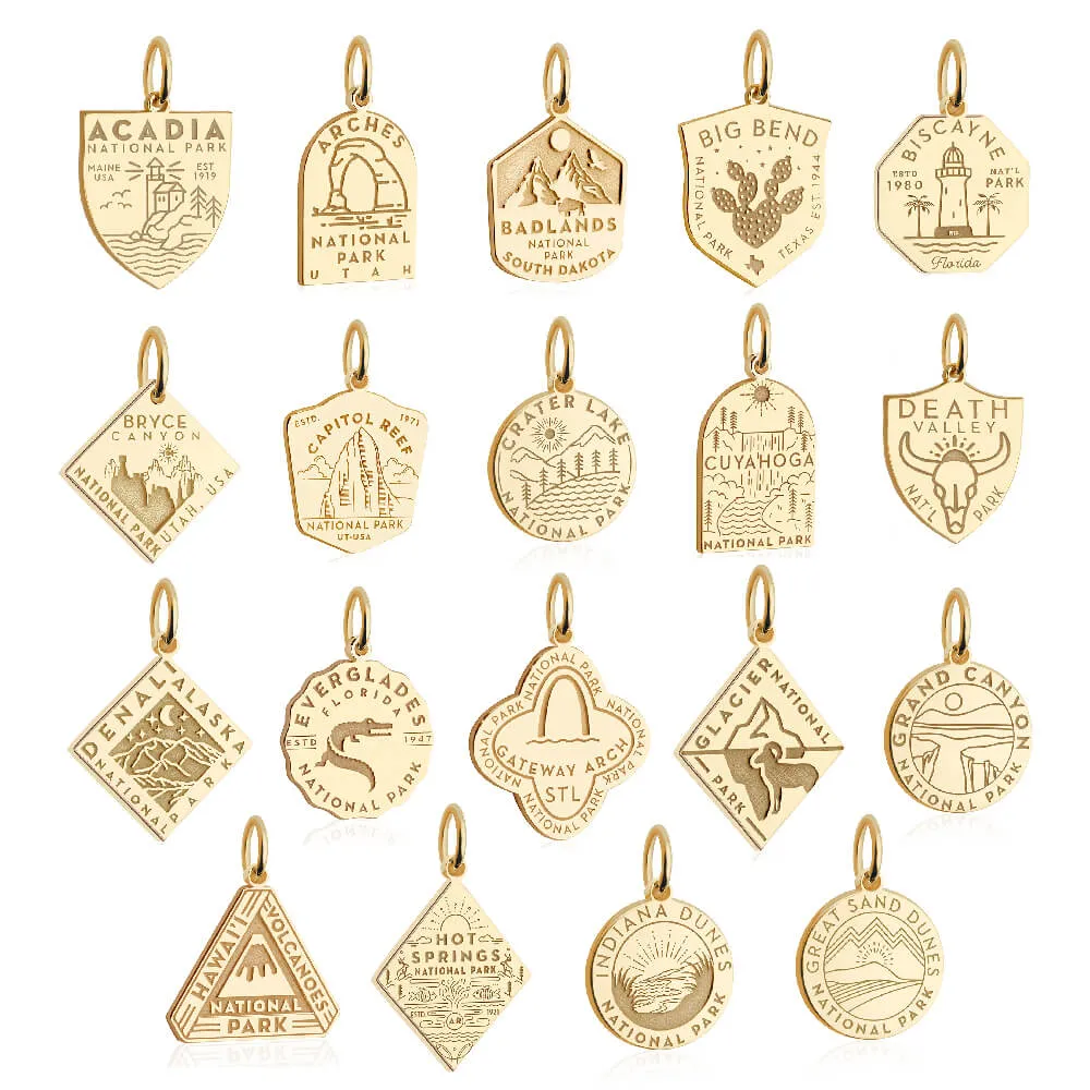 Biscayne National Park Charm, Solid Gold