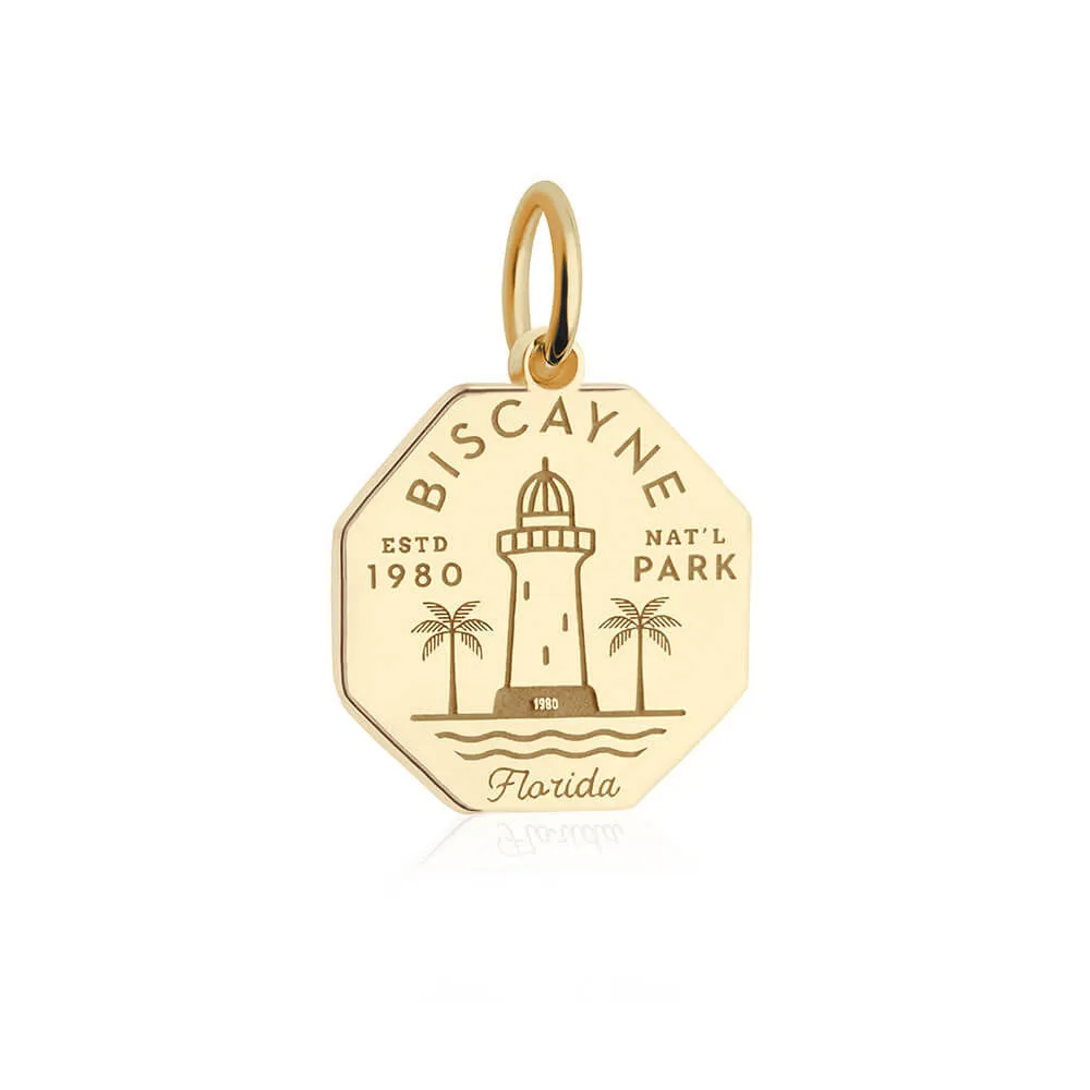 Biscayne National Park Charm, Solid Gold