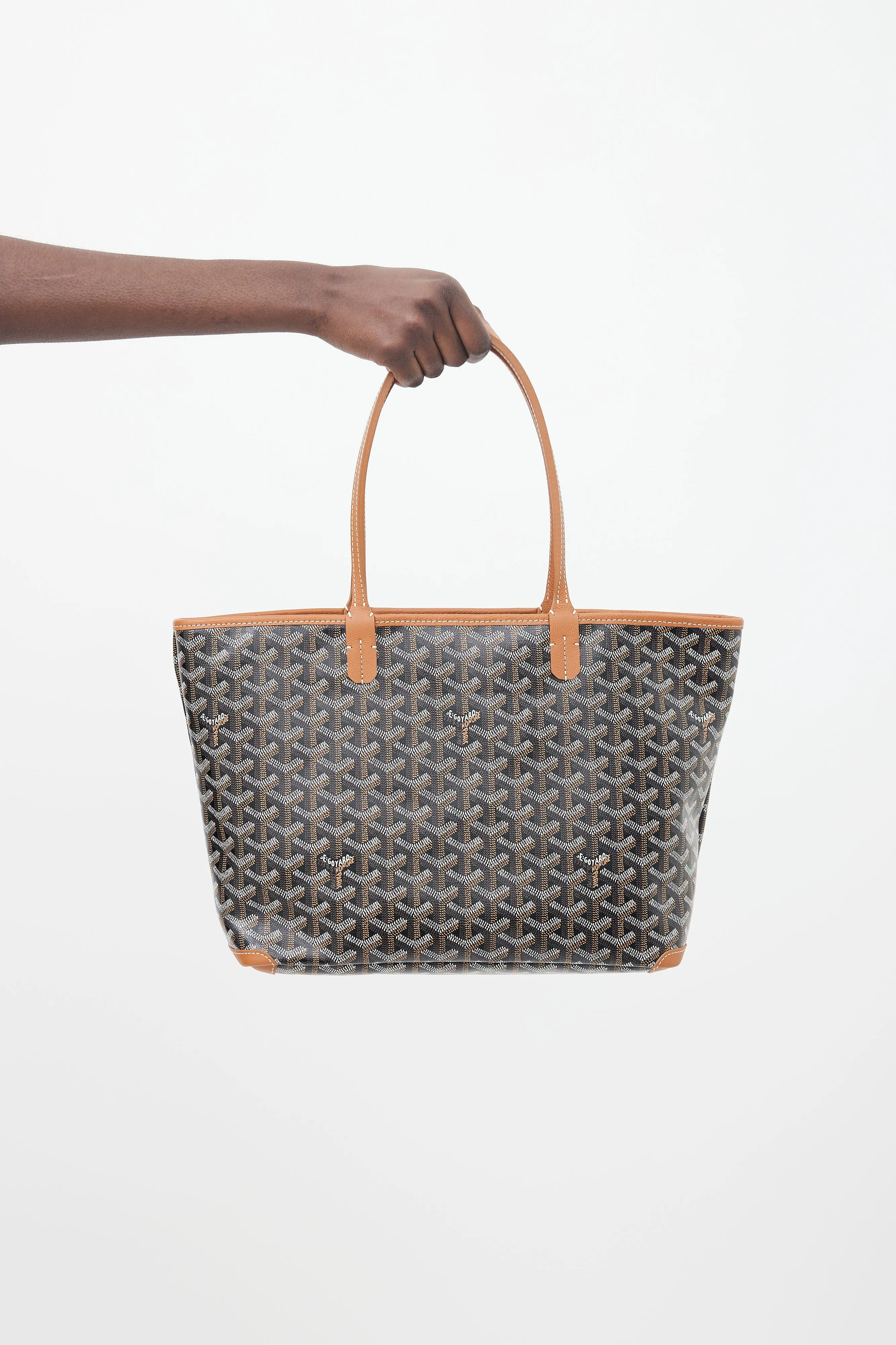 Black & Brown Goyardine Canvas Artois Tote Bag