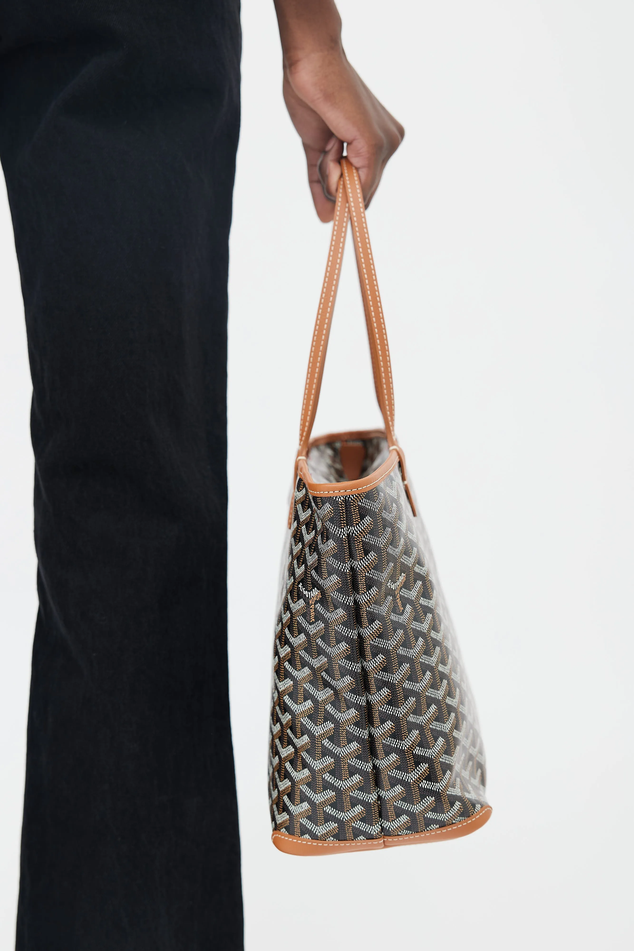 Black & Brown Goyardine Canvas Artois Tote Bag