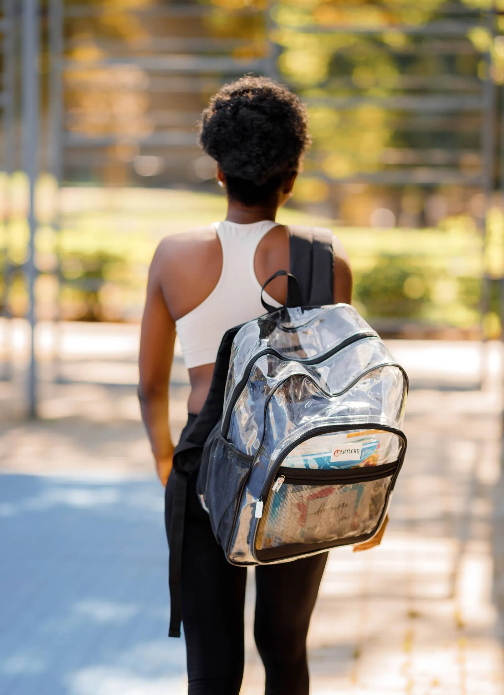 Black Clear Backpack