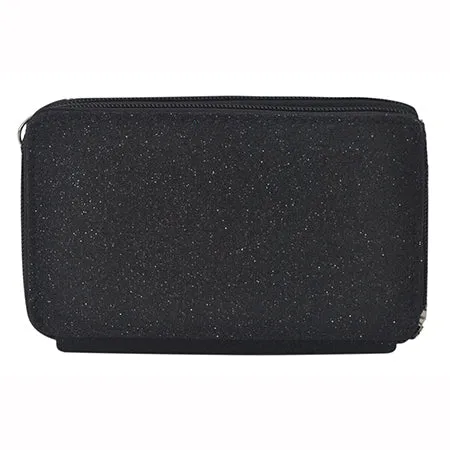 Black Glitter NGIL Canvas All in One Wallet