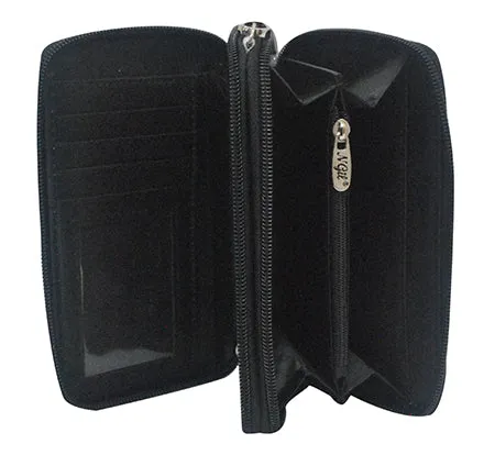 Black Glitter NGIL Canvas All in One Wallet