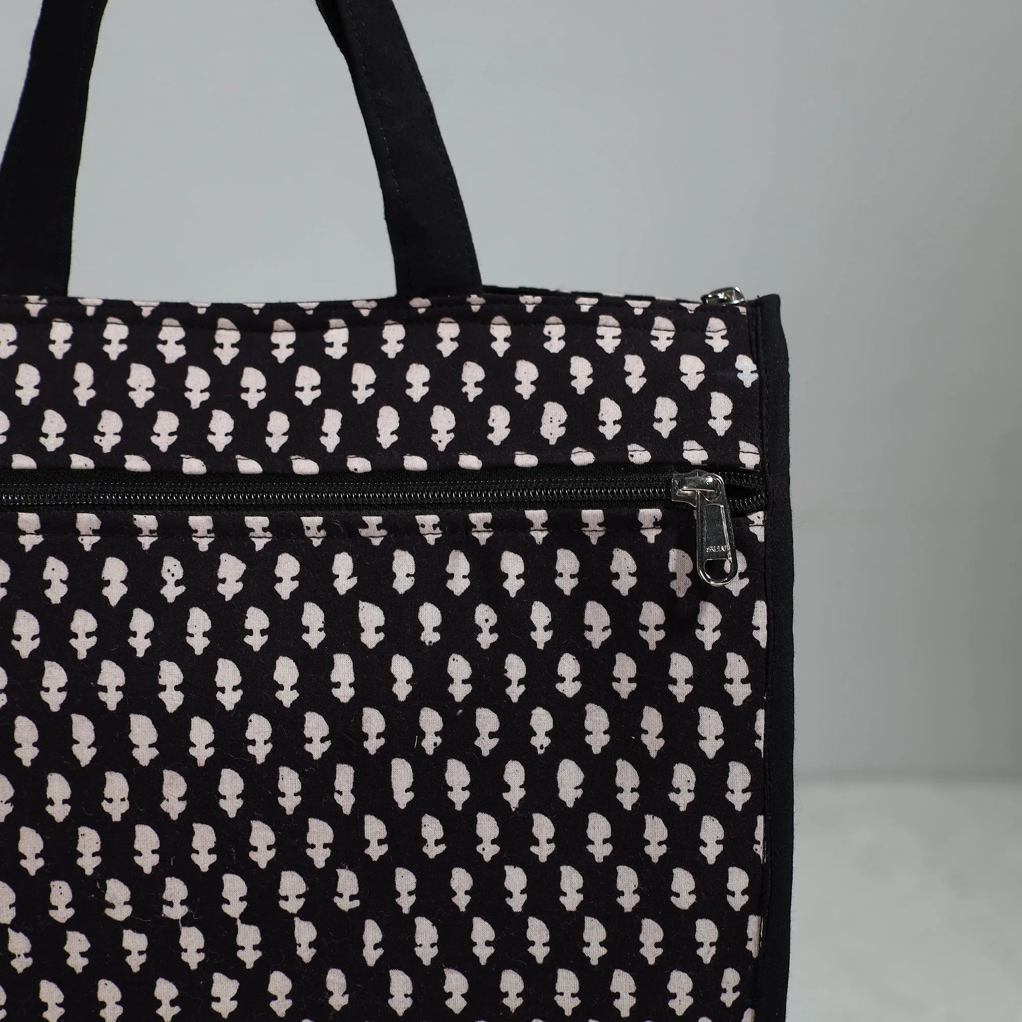 Black - Handcrafted Cotton Shopping Bag 27