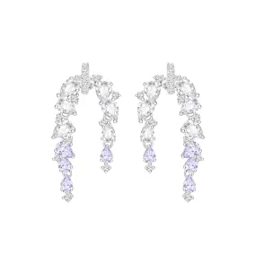 “Blooming Wisteria” Flower Sterling Silver Drop Earrings