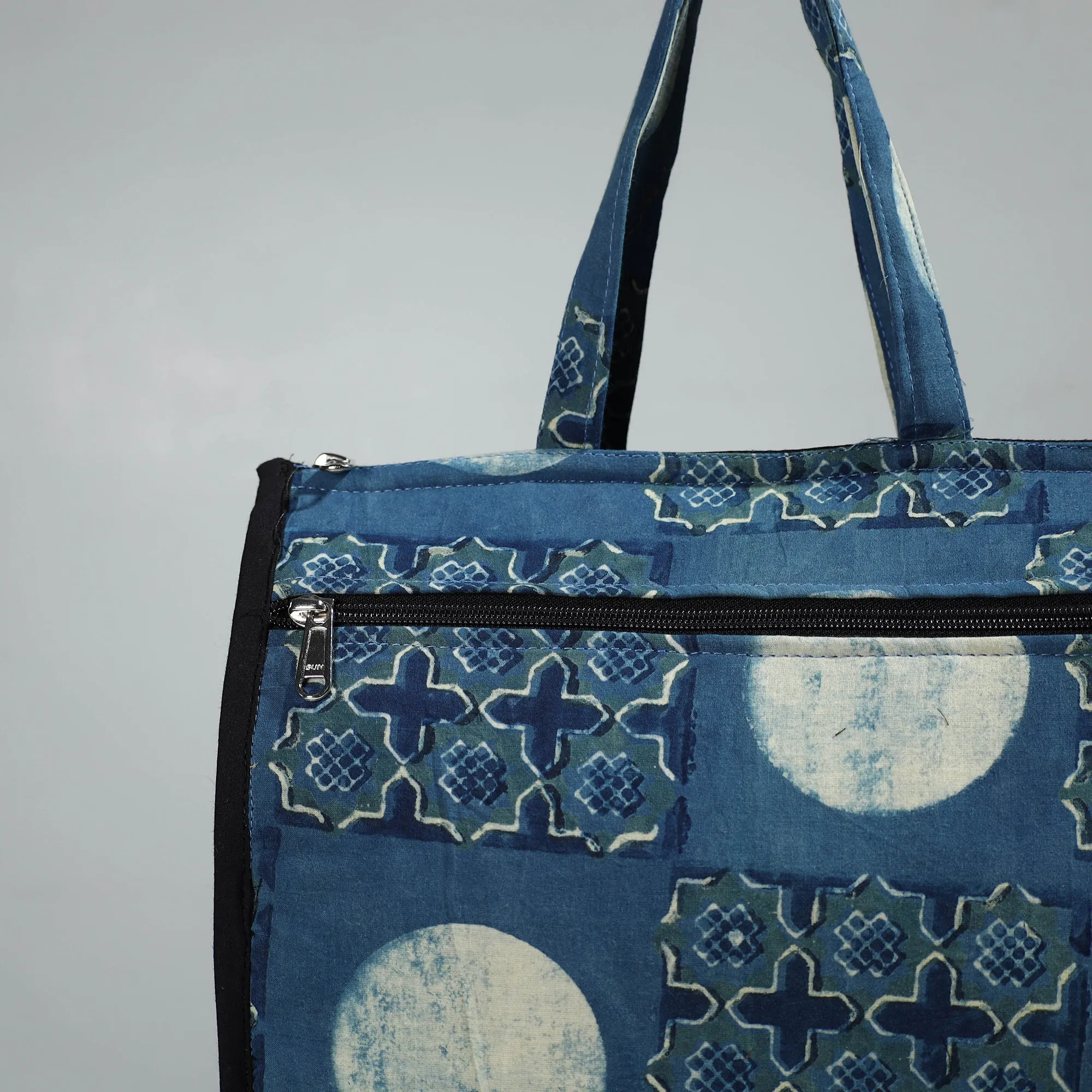 Blue - Handcrafted Cotton Shopping Bag 06