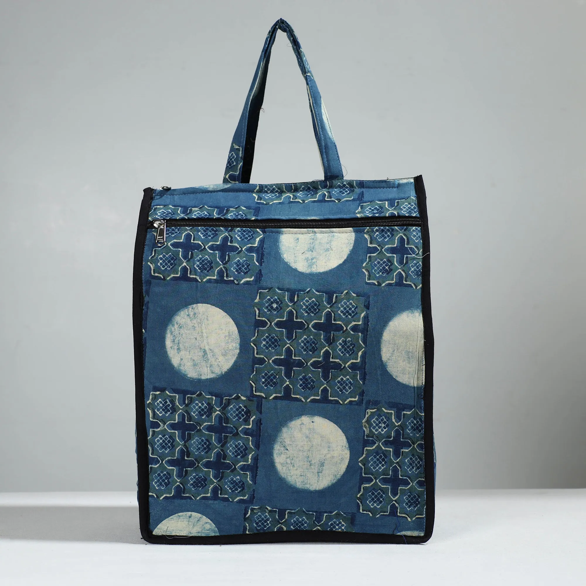 Blue - Handcrafted Cotton Shopping Bag 06