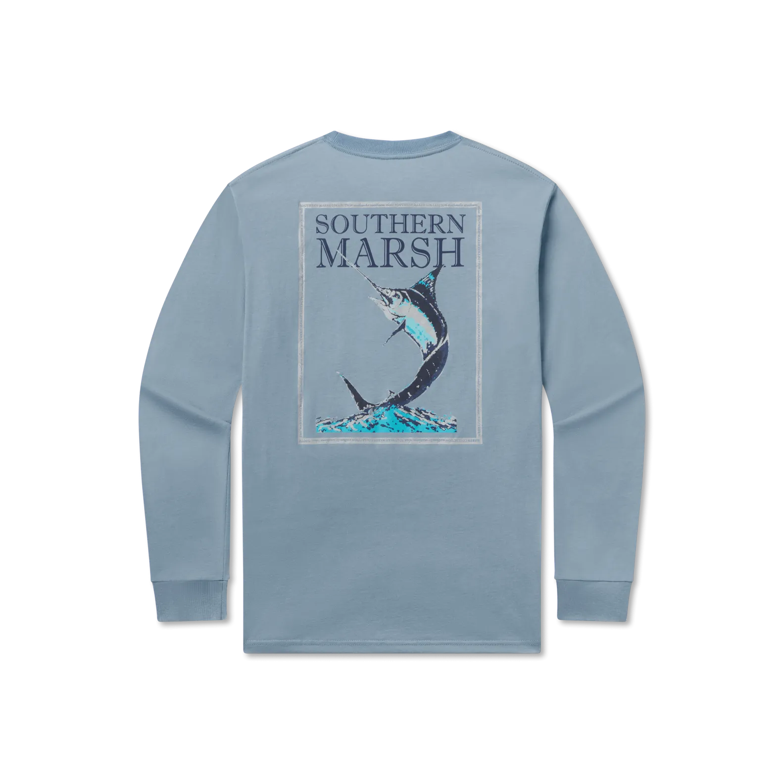 Blue Marlin Fishing Tee - Long Sleeve