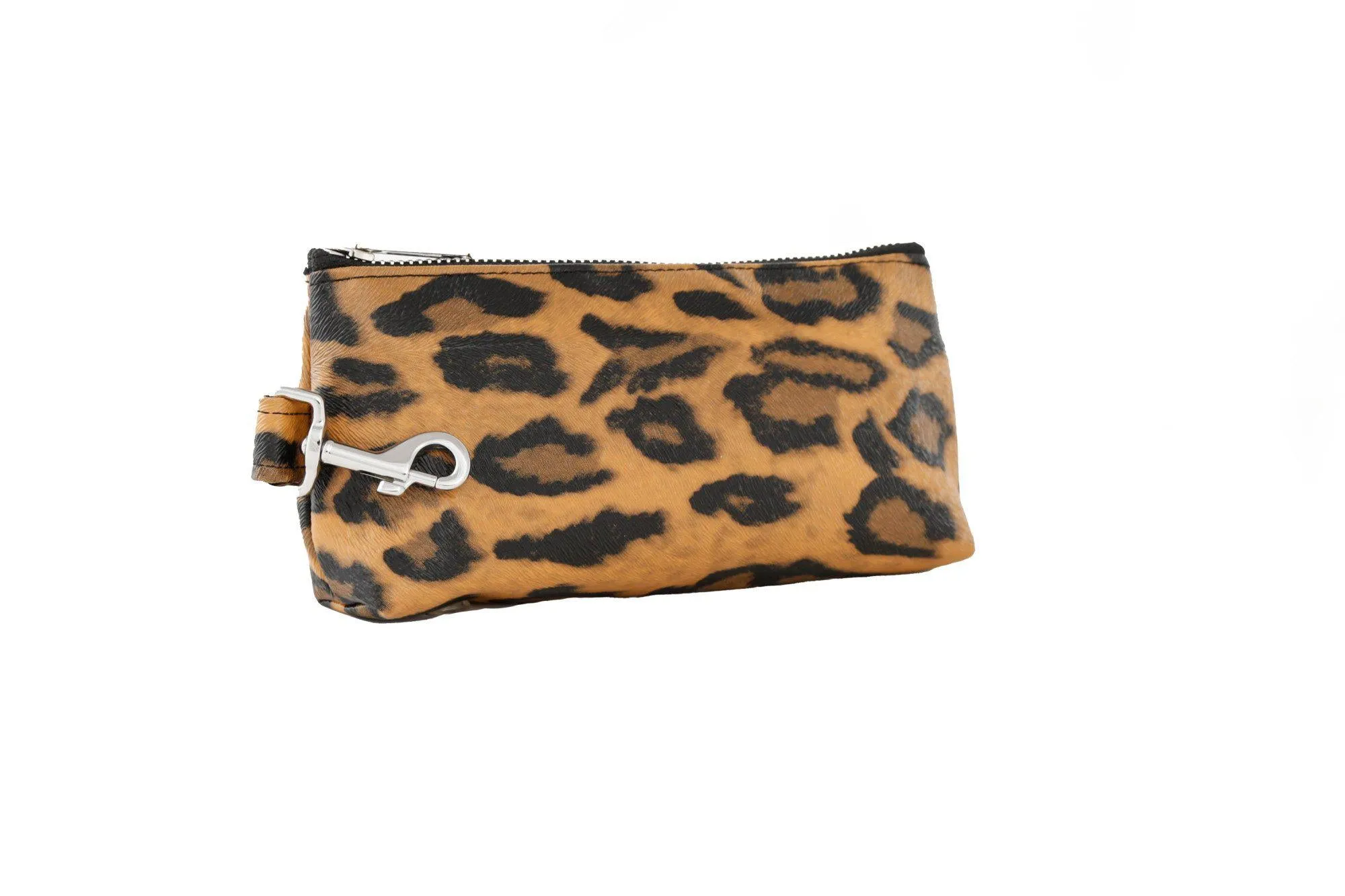 Brown Leopard Vegan Leather WRISTLET SET