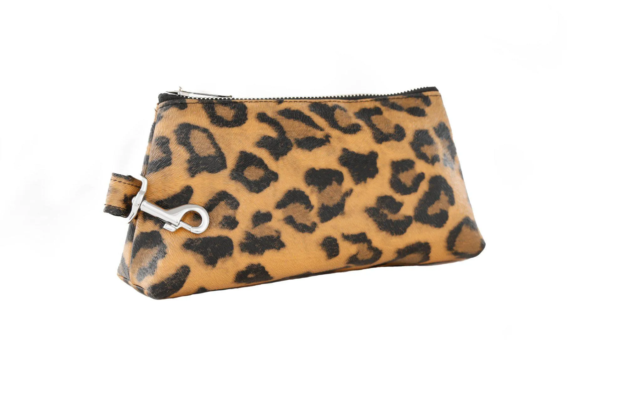 Brown Leopard Vegan Leather WRISTLET SET