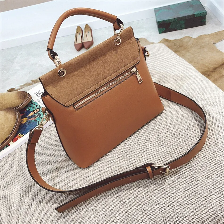 Buckle Matte Leather Handbags Crossbody Bags