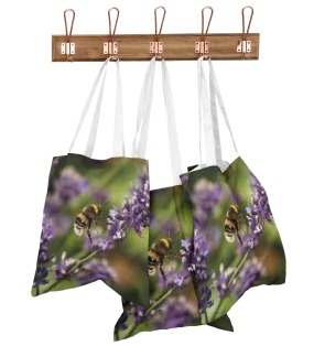 Bumblebee on Lavender Wipeable Bag for Life