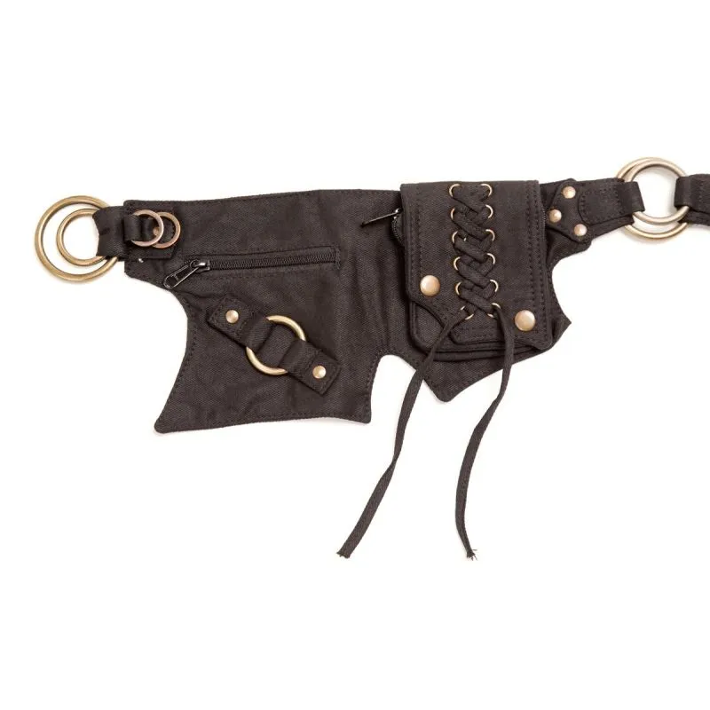 Canvas Corset Belt - Black