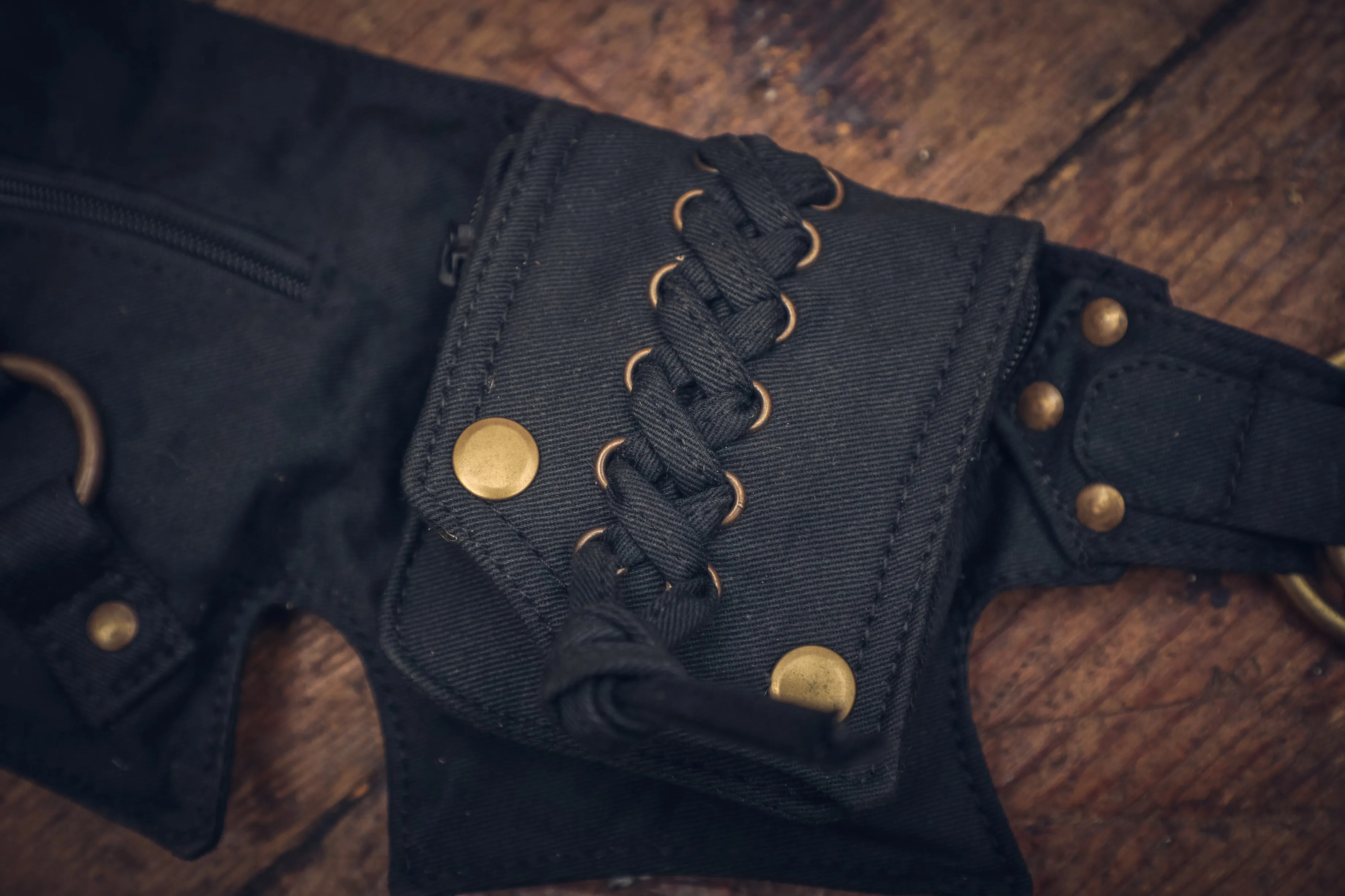 Canvas Corset Belt - Black