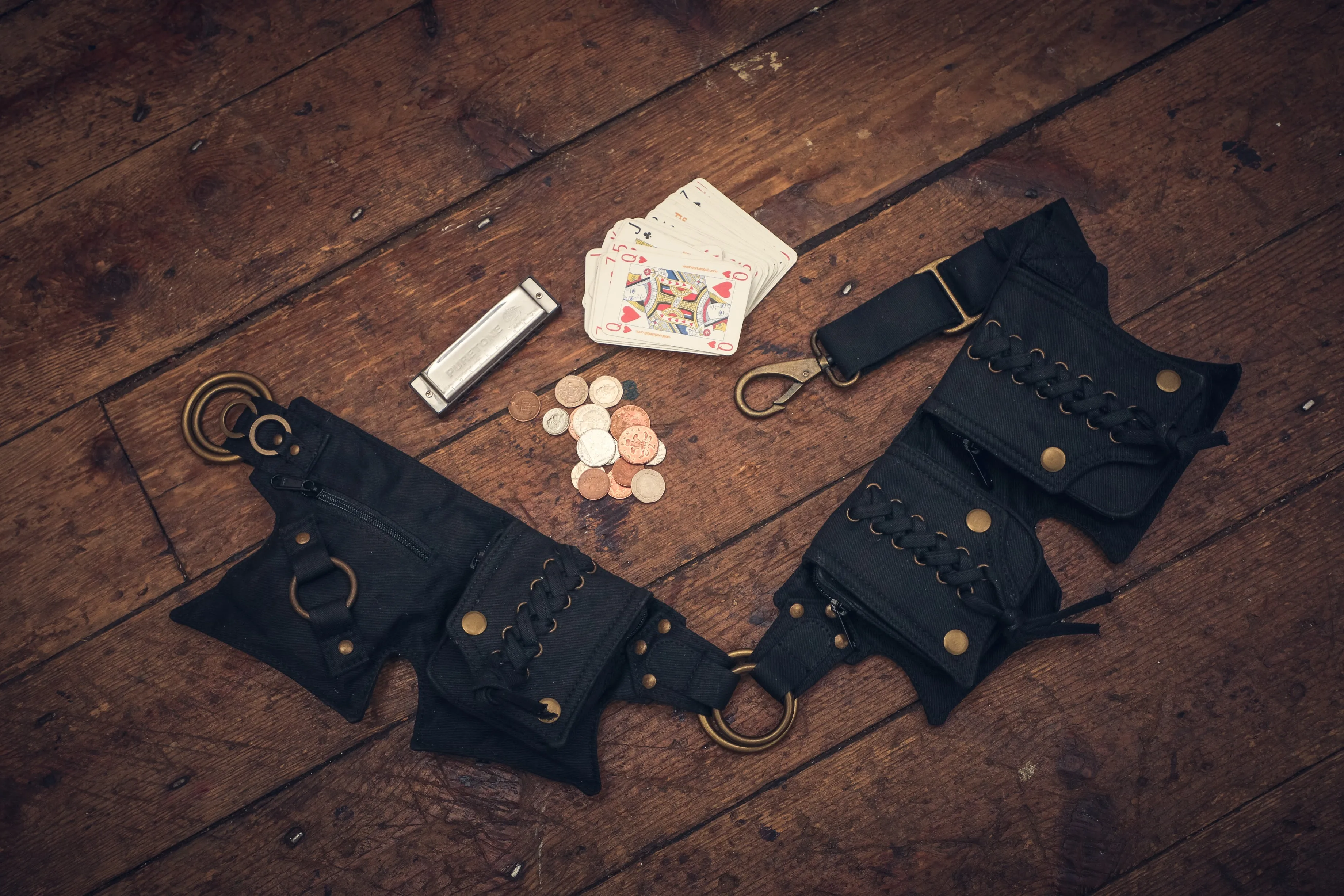 Canvas Corset Belt - Black