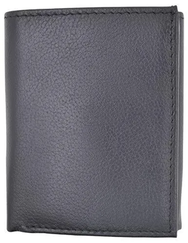 Cavelio Premium Leather Men's Small Trifold Credit Card ID Holder Wallet with Coin Pouch 401655