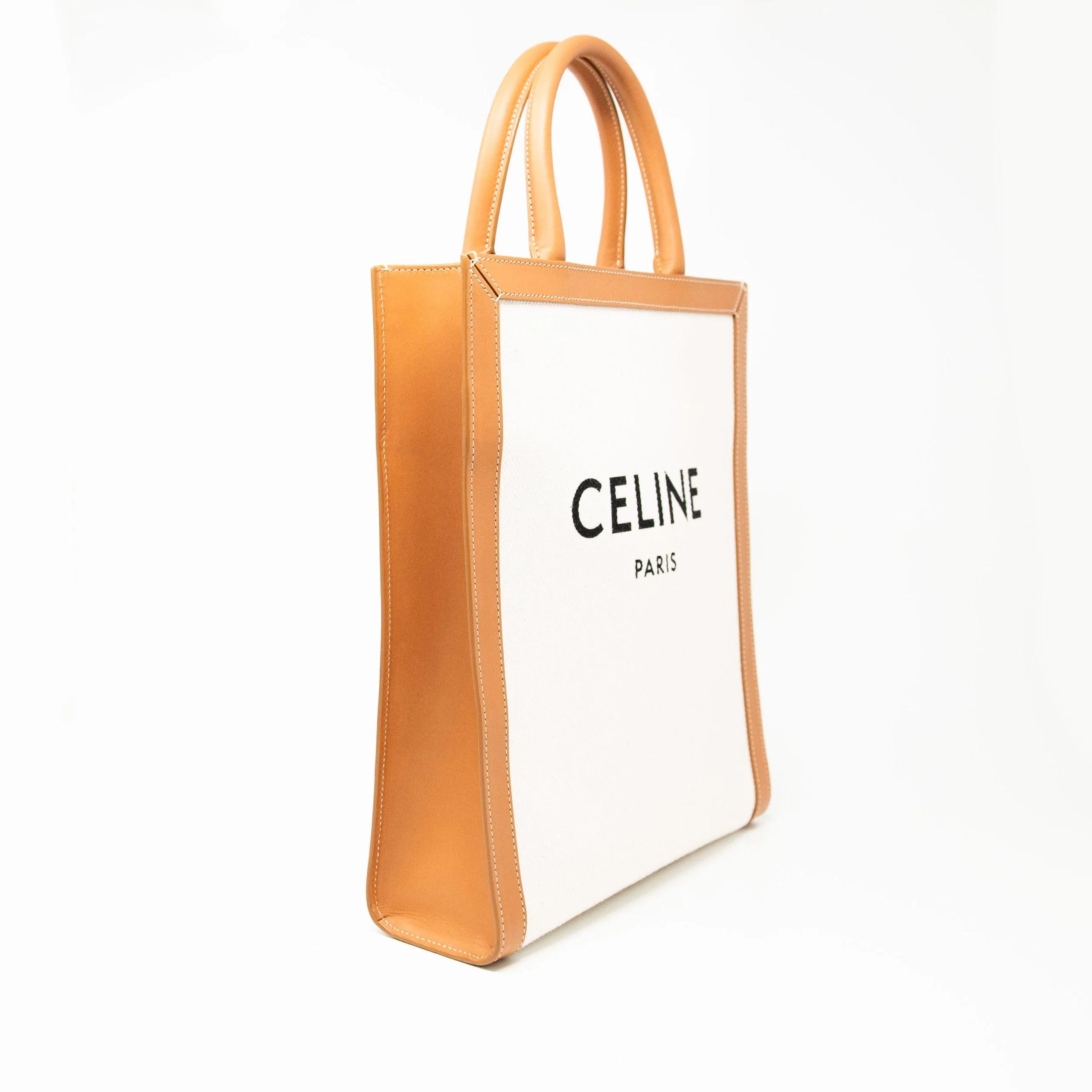 Celine Beige Canvas Small Cabas Bag