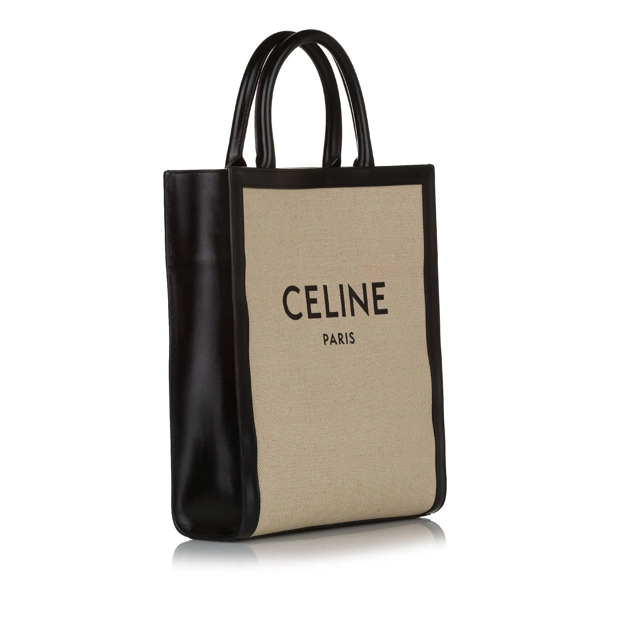 Celine Cabas Tote Bag Brown Canvas