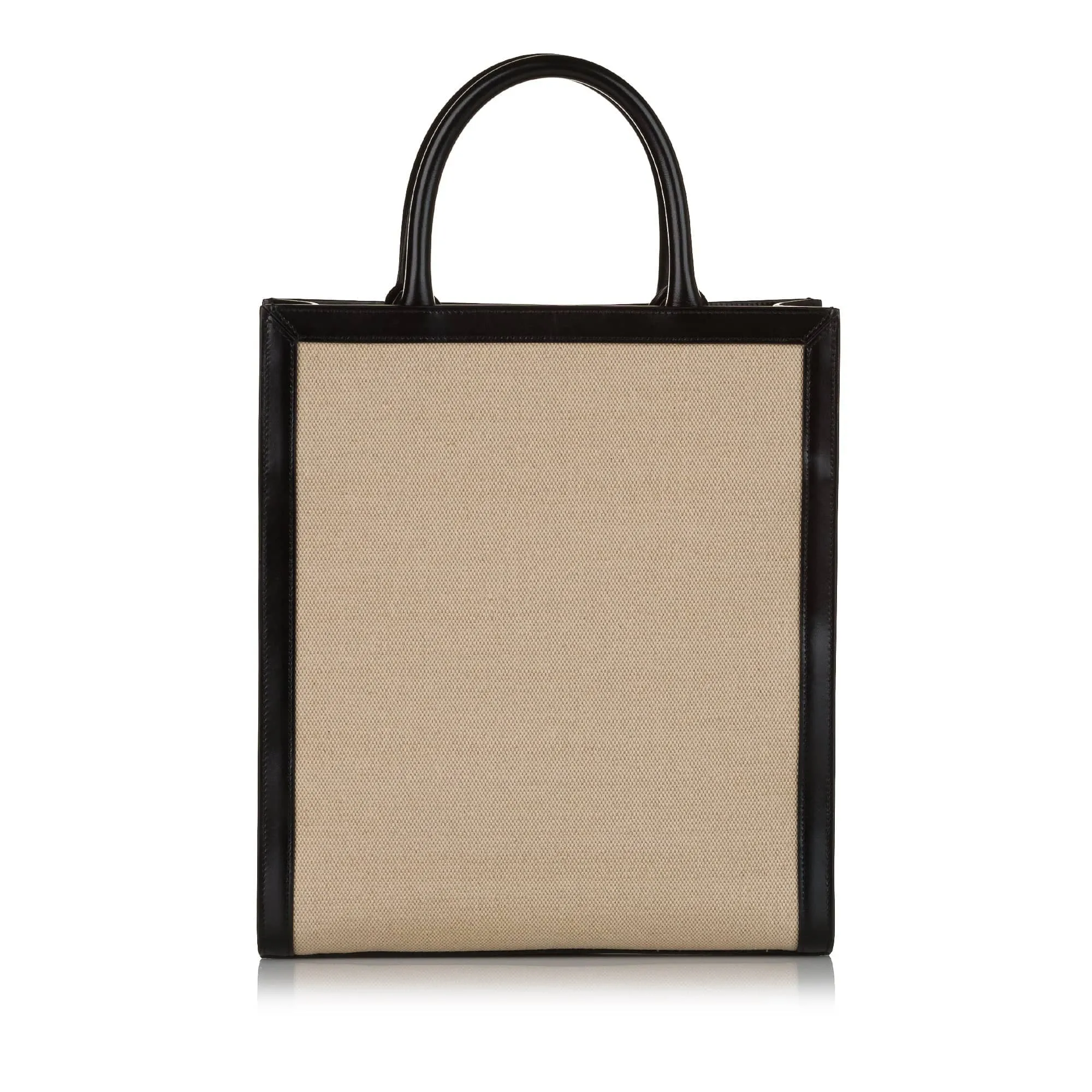 Celine Cabas Tote Bag Brown Canvas