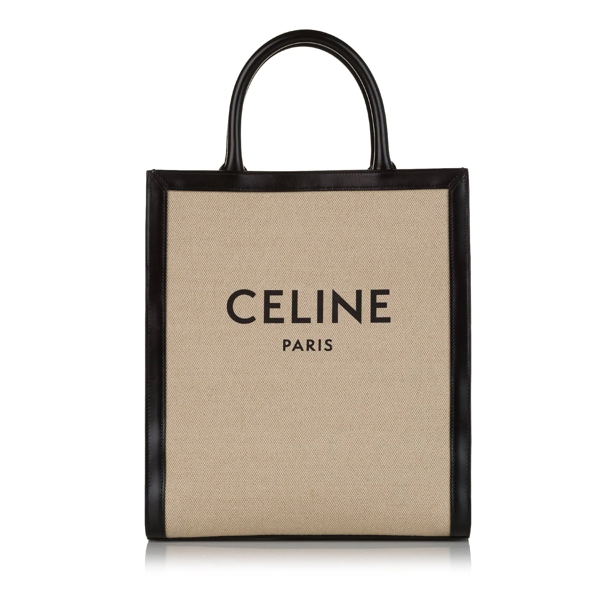 Celine Cabas Tote Bag Brown Canvas