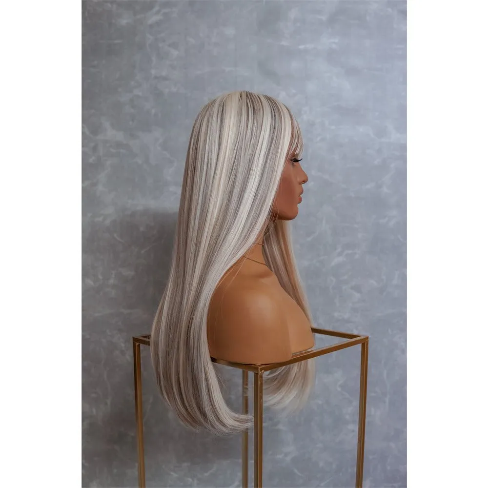 CHASE White Blonde 22" Fringe Wig