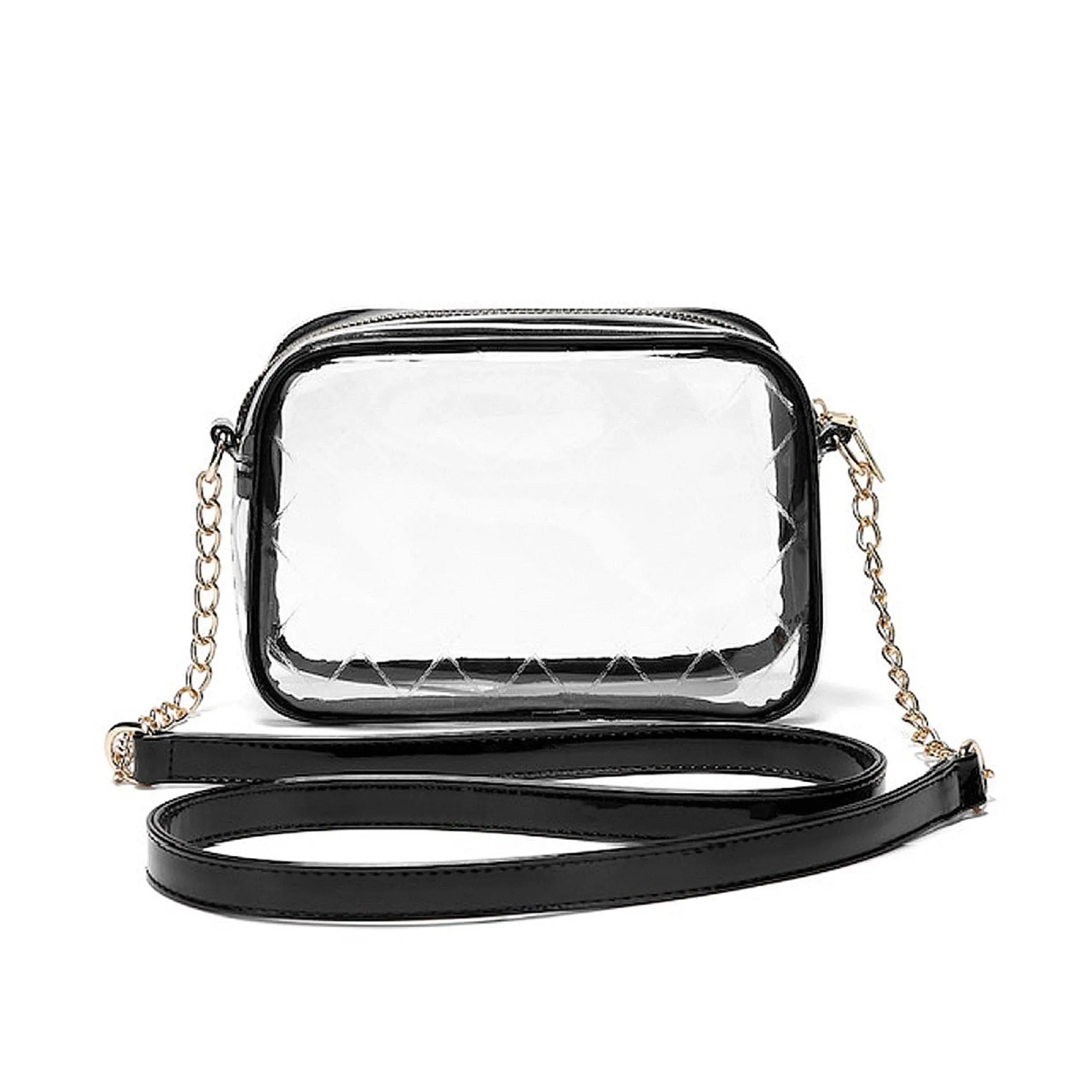 CL833 Clear Chain Strap Crossbody Bag