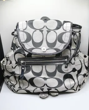 Coach Kyra Canvas Backpack (L) 4" (W) 11" (H) 12"