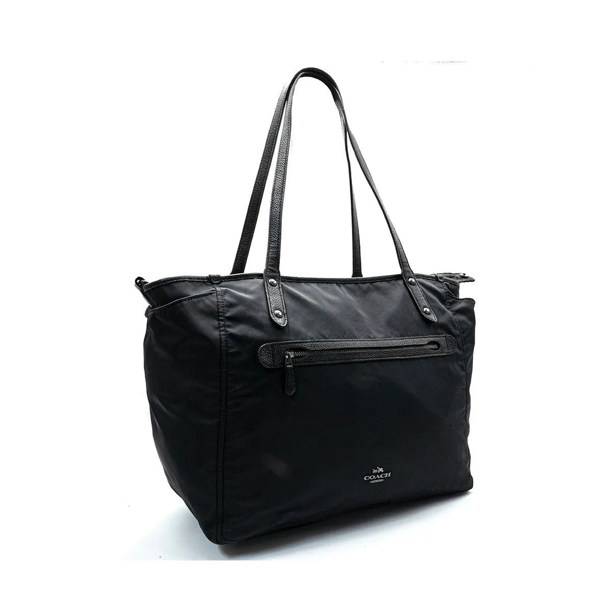 Coach Oversized Shopper Tote Bags Fabric Black Colour For Women