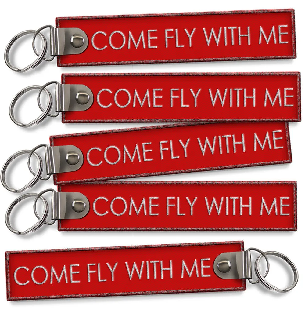 Come Fly With Me Embroidered Tag