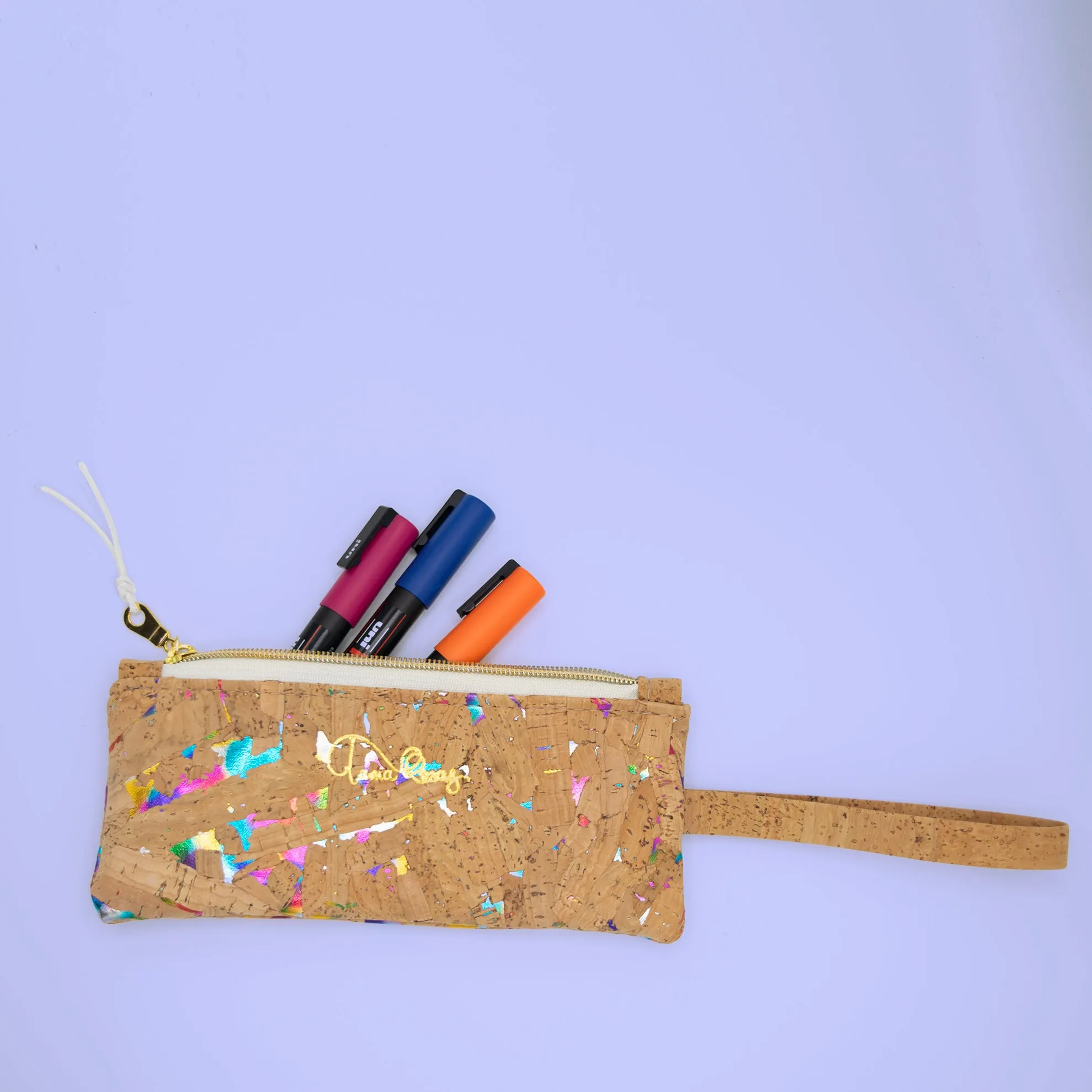 Cork Leather Pencil Case